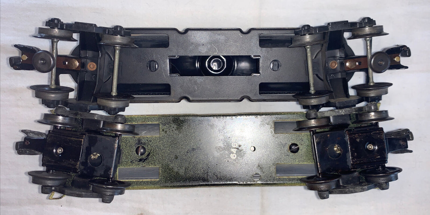 🚂 Lionel 6465 & 6025 Tank Cars. Black & Silver. C-5 Good. Serviced / Tested.