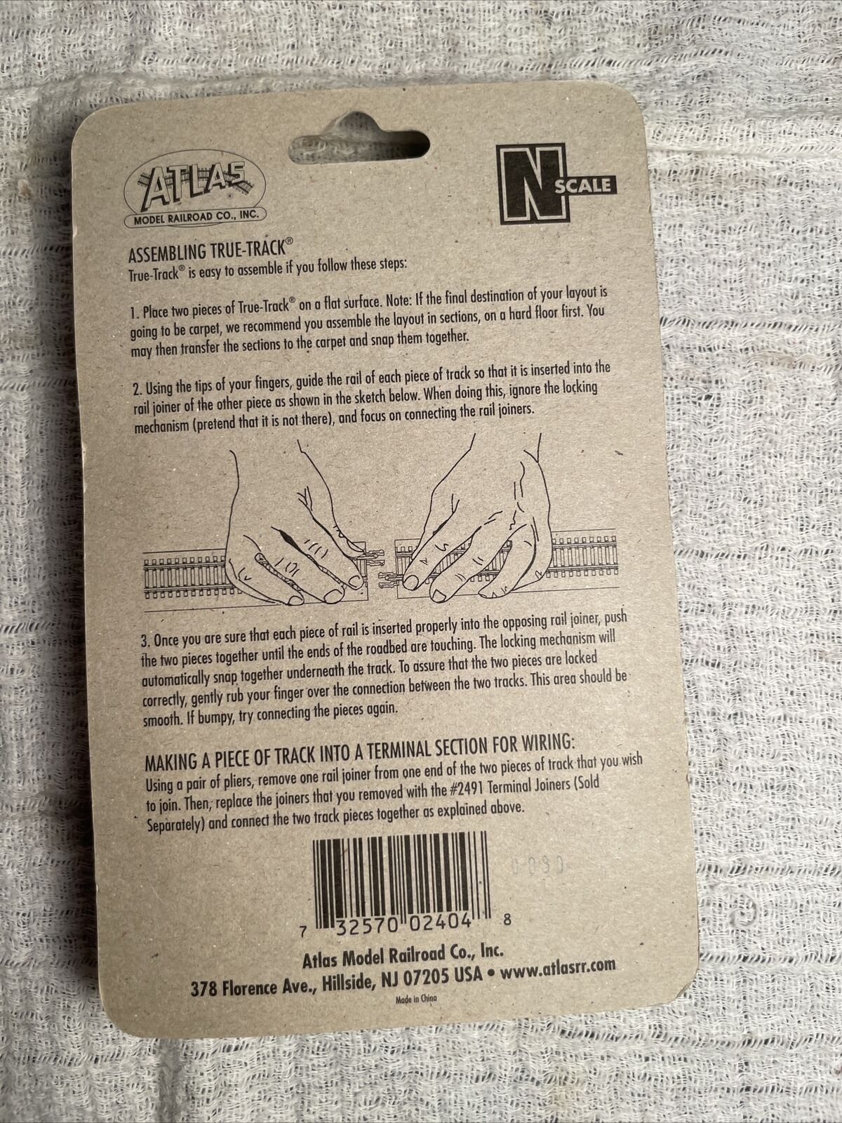 Atlas N Scale ~ New 2022 ~ True Track ~ 2” Straight - 6 Pcs ~ 2404 ~ NIB!