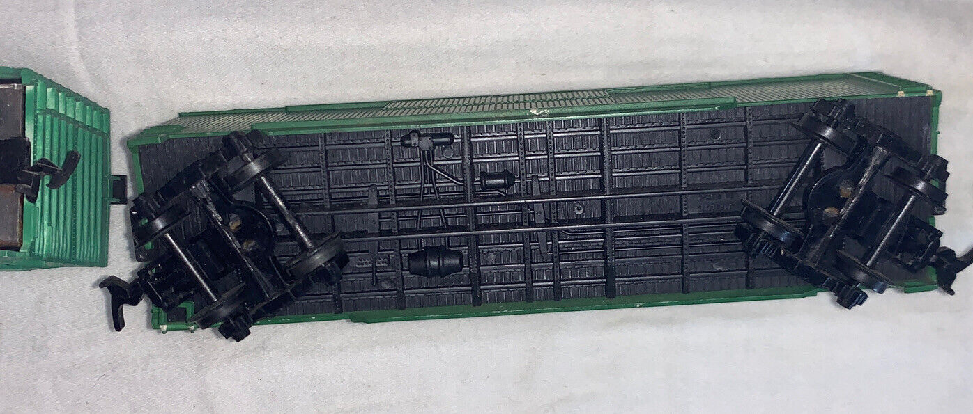 🚂 HO Scale Santa Fe 4 Car Set! Box Car, Stock Car, Hopper & Work Cars. C3-C7