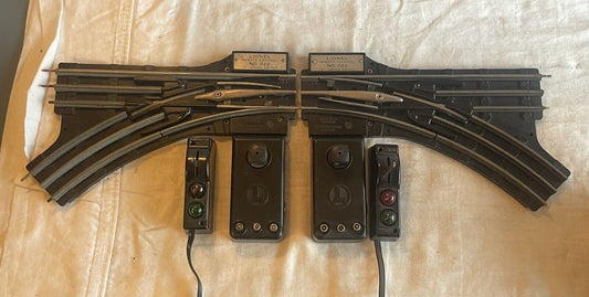 🚂Lionel 022 Switch Pair with Remotes & Original Box. Serviced / Tested! C-7