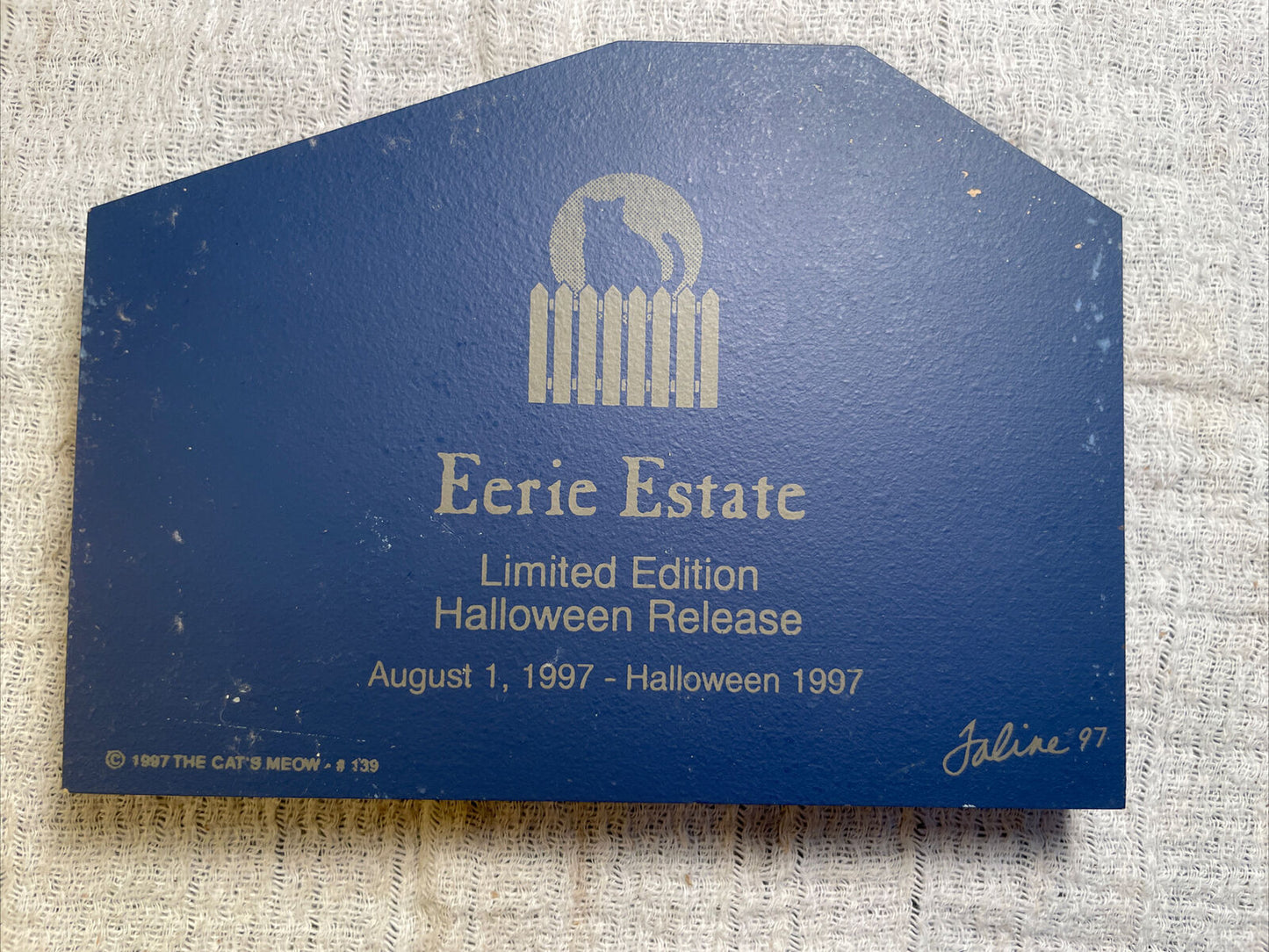 The Cats Meow EERIE ESTATE 1997 Glow in the Dark Spooky Halloween Faline 97