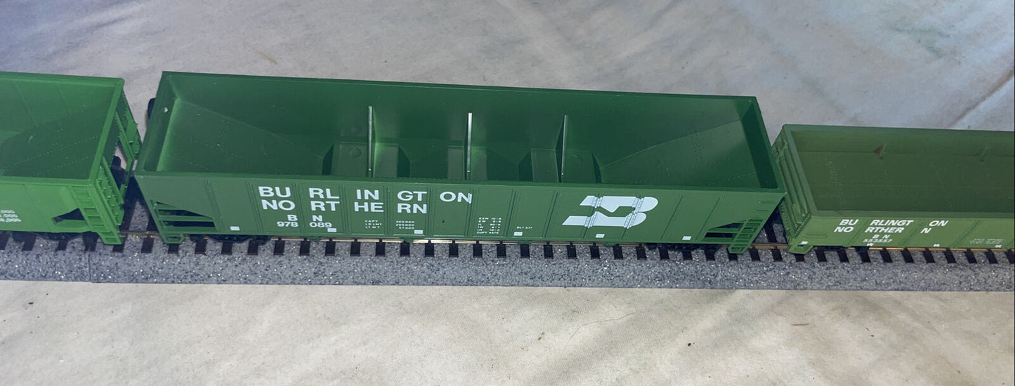 🚂 HO Scale TYCO, Mehano & Bachmann. Burlington Northern Hopper & Gondola Cars