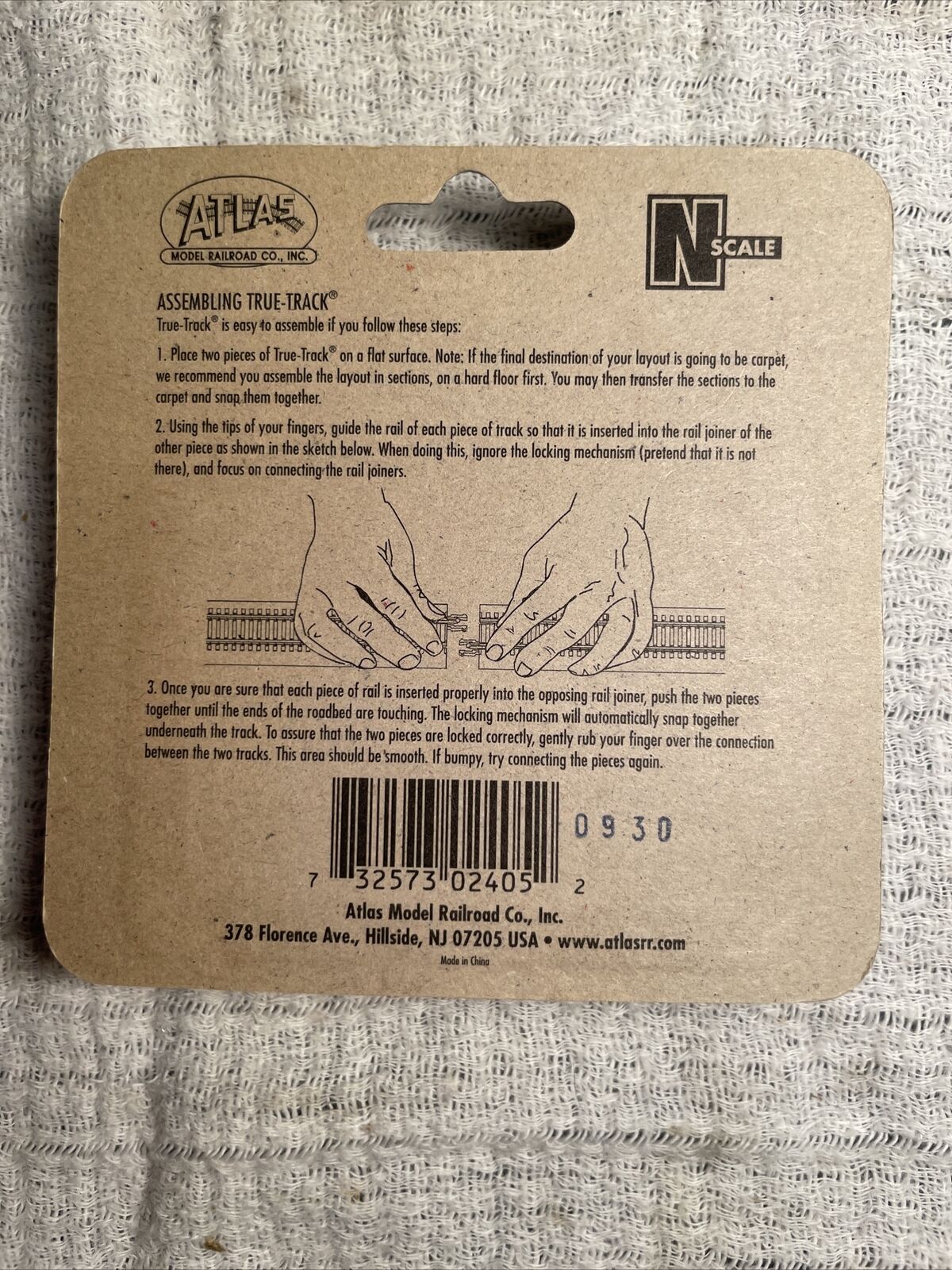 Atlas N Scale ~ New 2022 ~ True Track ~ 1” Straight - 4 Pcs ~ 2405 ~ NIB!