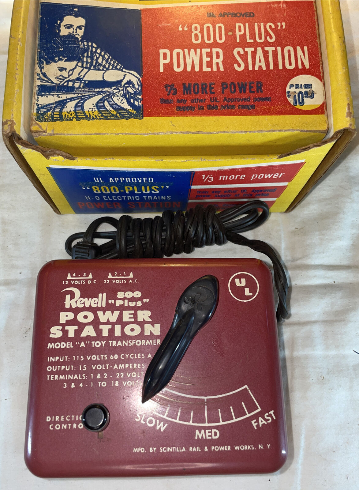 🚂 Revell 800 "Plus" Power Station 15VA HO Transformer in OB TESTED! Works!! C-7