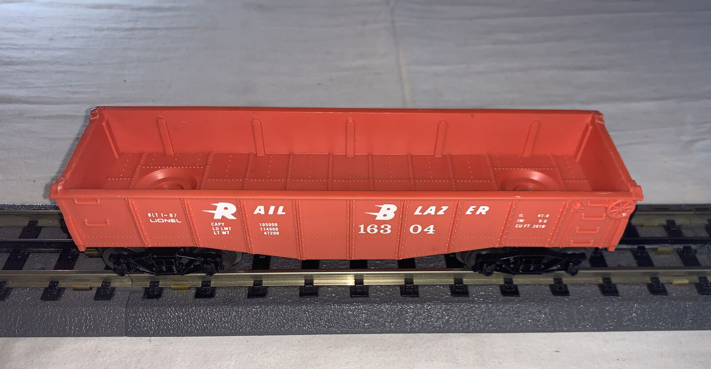 🚂 Lionel 16304 Rail Blazer Short Gondola, Red. C-7 Excellent Condition. TESTED!