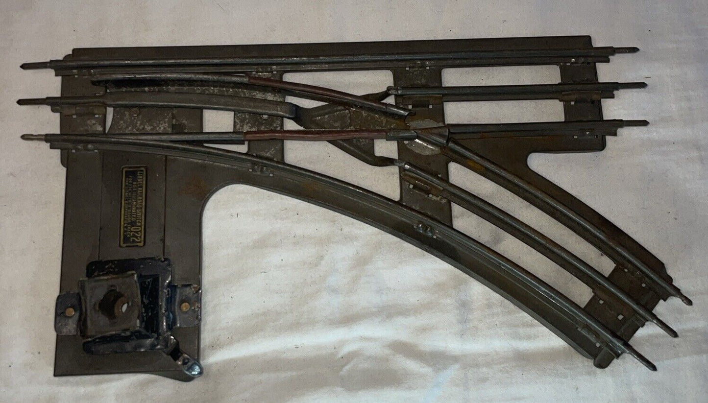 🚂Lionel Pre-War 022 Manual Switch Right. Serviced / TESTED! C-6 Very Good