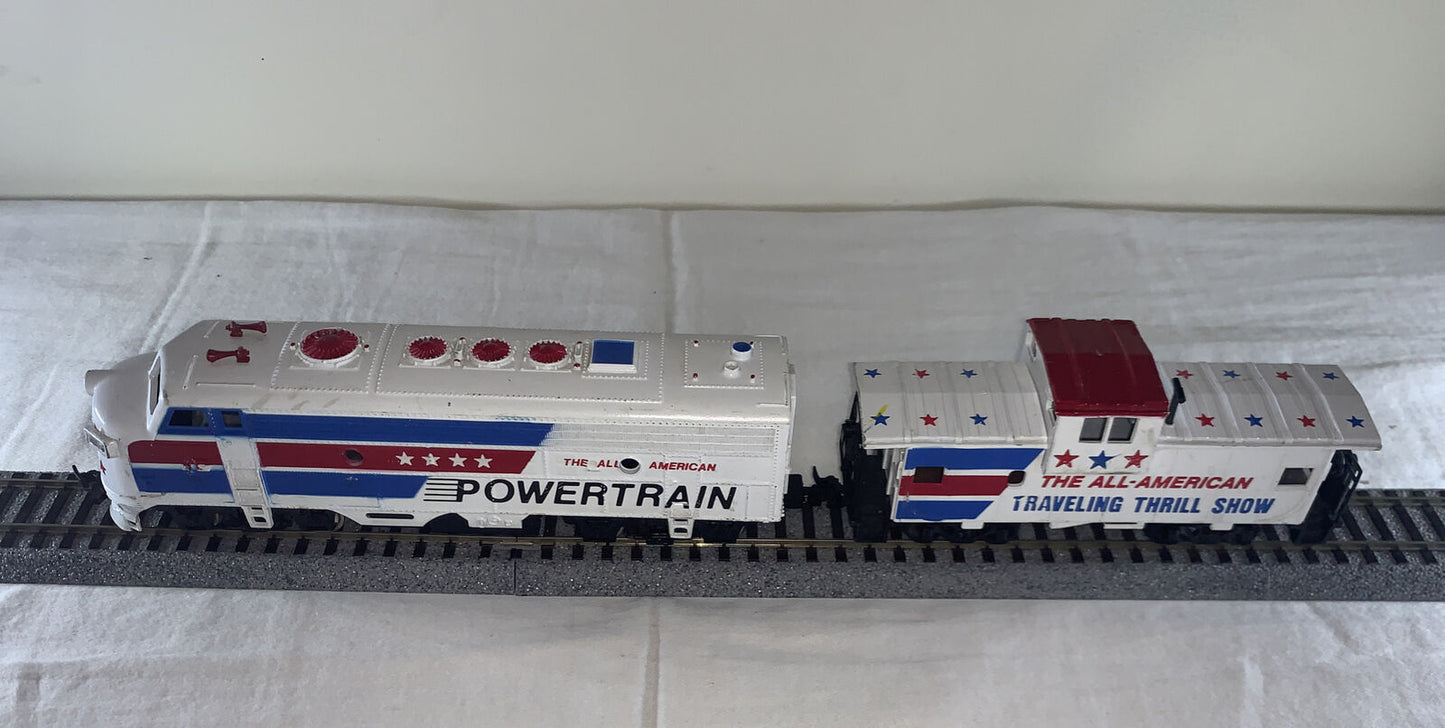 🚂 HO Scale Bachmann All-American Powertrain Locomotive & Caboose C-6 TESTED!!
