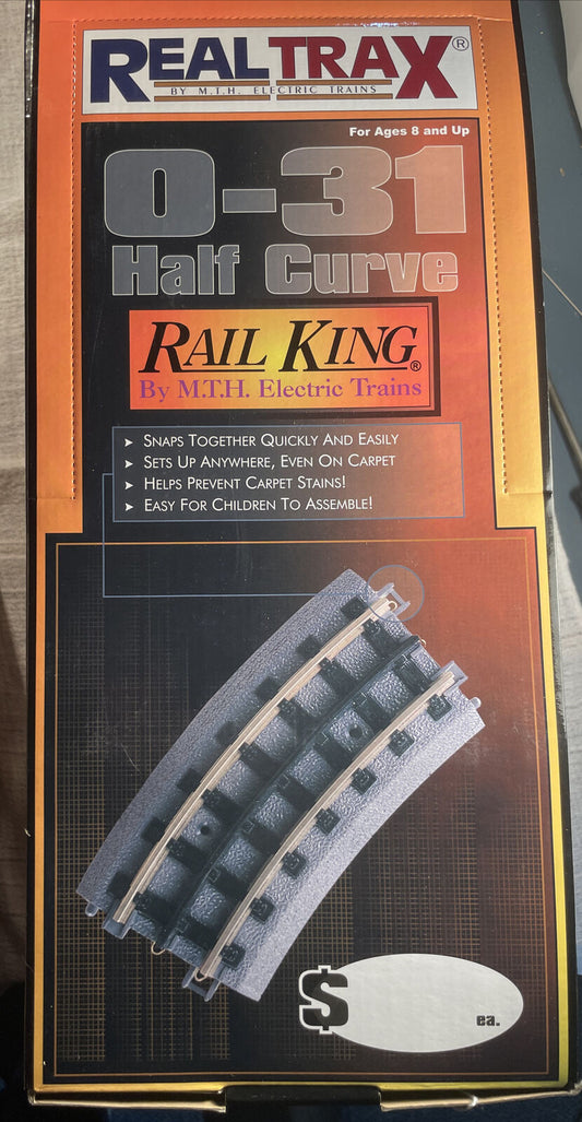 MTH 40-1022 RealTrax O31 1/2 Curved Track. Brand New!!