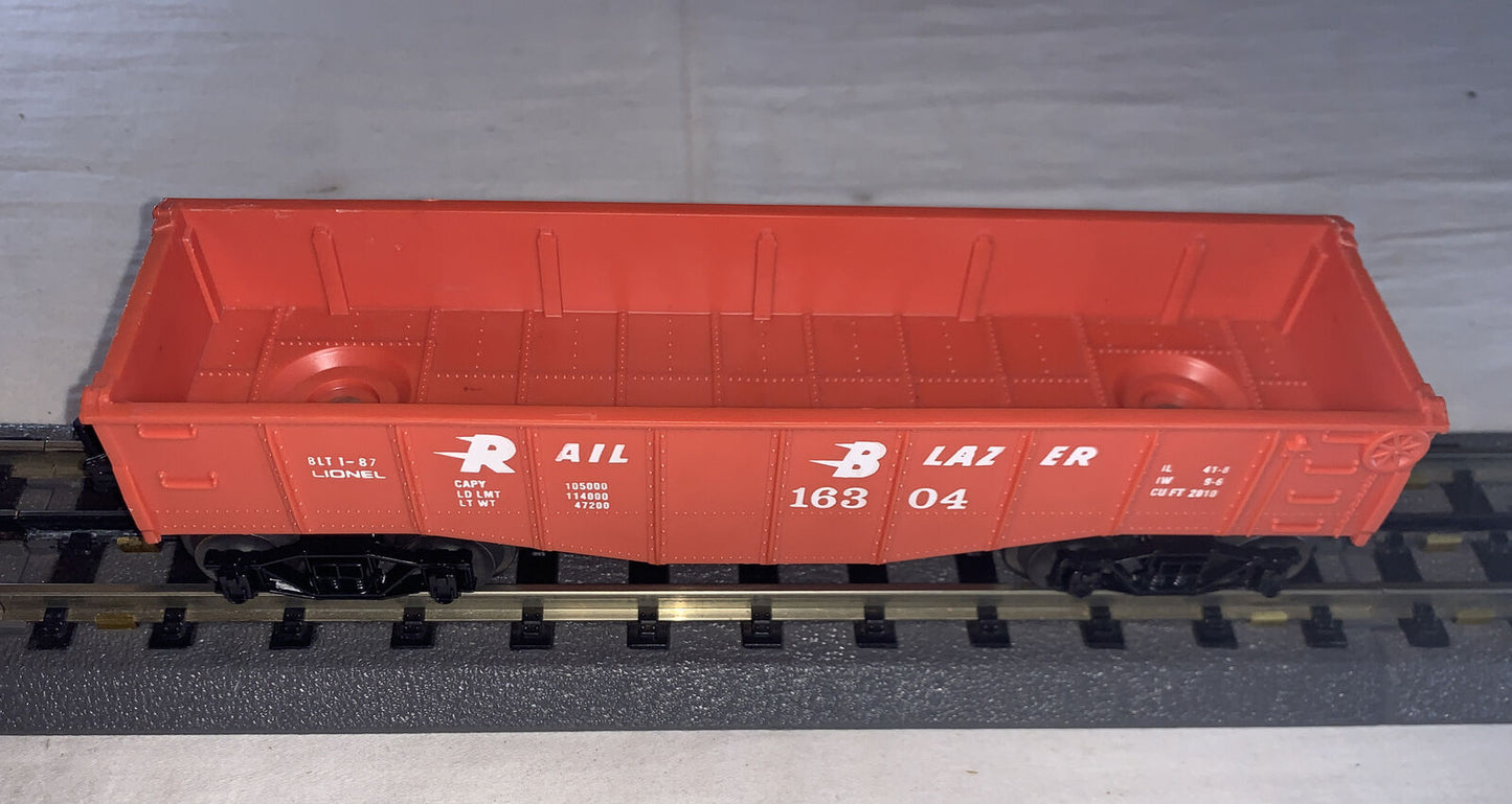 🚂 Lionel 16304 Rail Blazer Short Gondola, Red. C-7 Excellent Condition. TESTED!