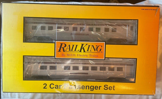 🚂 O Gauge MTH 30-67042 RailKing PRR Pennsylvania 60' Sleeper/Diner Set C10 MINT
