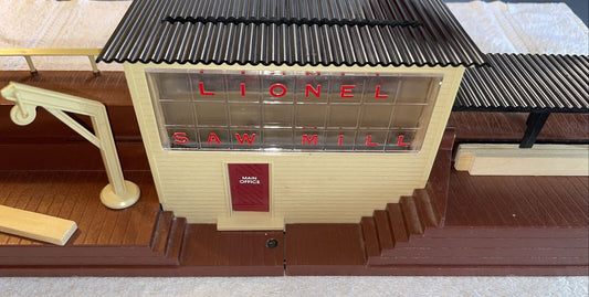 Lionel O Gauge 6-12873 Operating Sawmill. TESTED!! C-7 Excellent in OB.