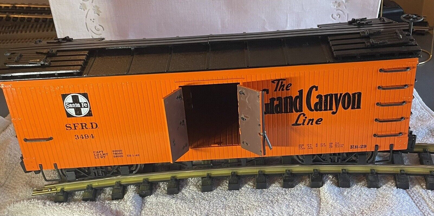 G Gauge Bachmann 93202 Santa Fe #3494 Woodside Reefer. Metal Wheels. C-7 Tested