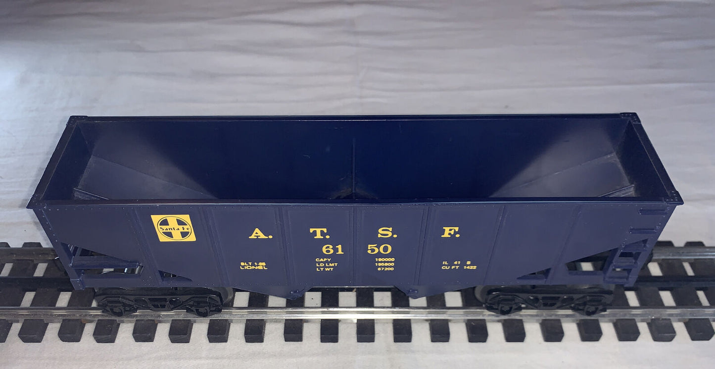 🚂 Lionel 6150 ATSF Santa Fe Hopper, Blue. C-7 Excellent Condition. TESTED!