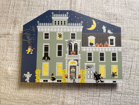 The Cats Meow EERIE ESTATE 1997 Glow in the Dark Spooky Halloween Faline 97