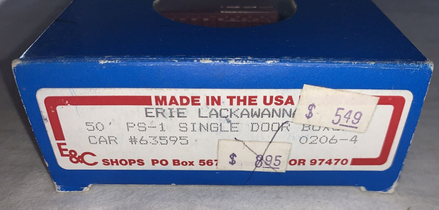🚂 HO Scale E&C 0206-4 Erie Lackawanna PS-1 Single Door Boxcar #63595 New in Box