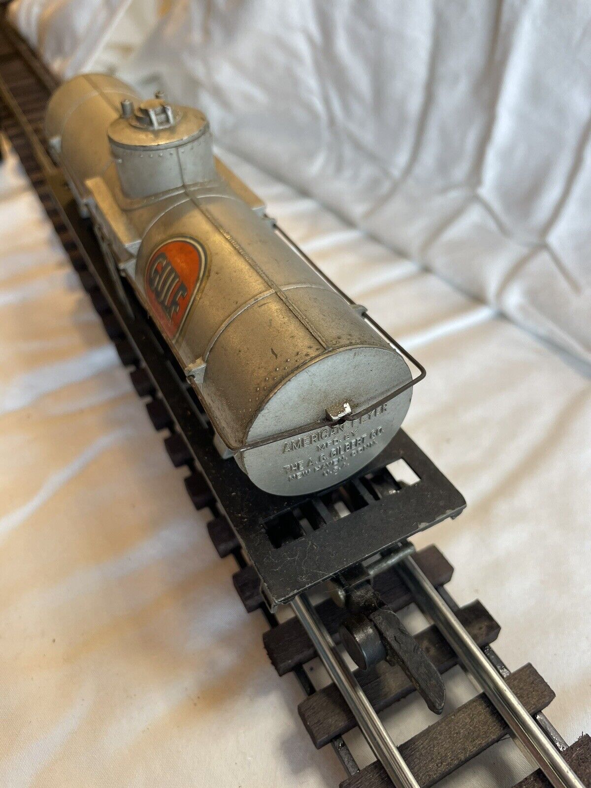 S Gauge American Flyer 5016 Gulf Single Dome Tank Car LC Serviced/Tested! C-6