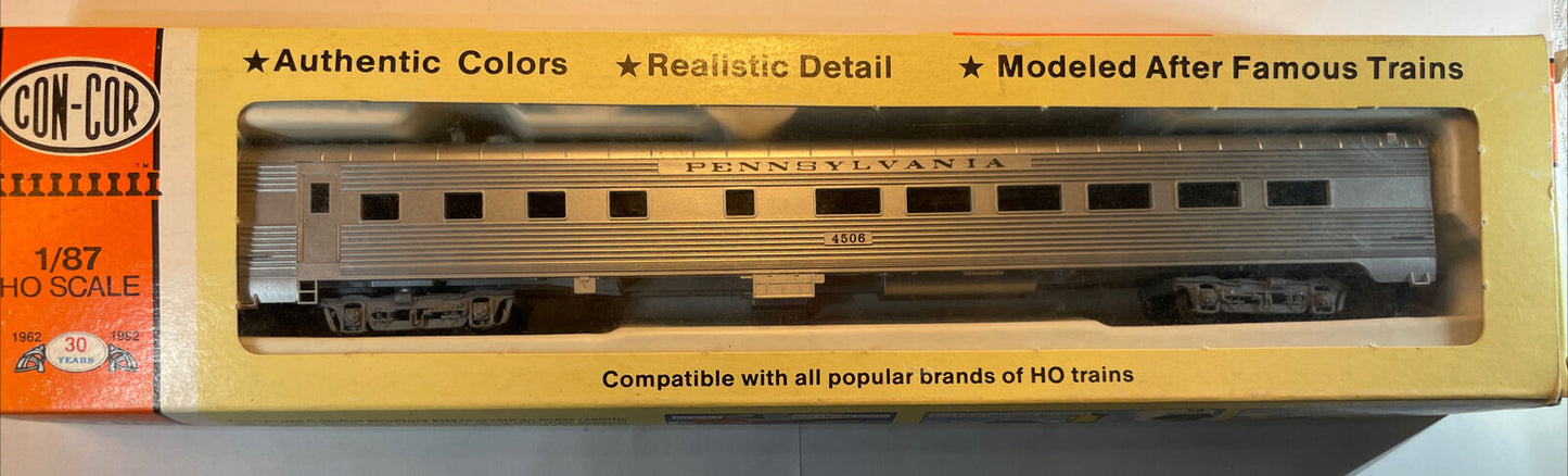 Con-Cor 00723 HO Scale PRR Pennsylvania 85' Passenger Car Diner Coach #4506 LNIB