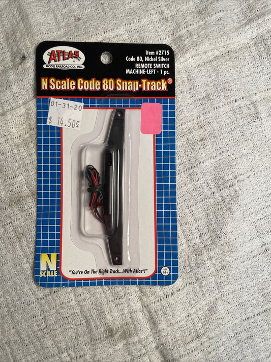 Atlas #2715 N Scale Code 80 Remote Switch Machine - LEFT (1 pc) NEW IN BOX!!