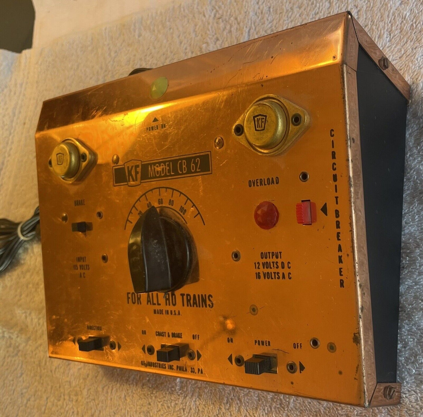 HO Scale KF CB62 Transformer. TESTED!! C-6 Very Good Condition