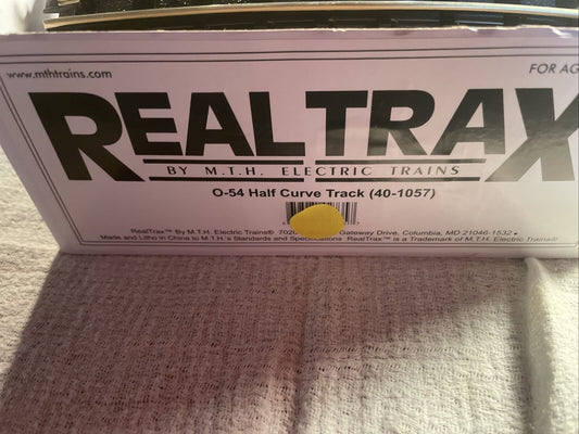 MTH 40-1057 RealTrax O54 1/2 Curved Track. Brand New!! Sold By The Piece.
