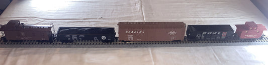 🚂 HO Scale Reading and PRR 5 Car Set! Boxcar, Hopper, Gondola, 2 Cabooses C4-C7