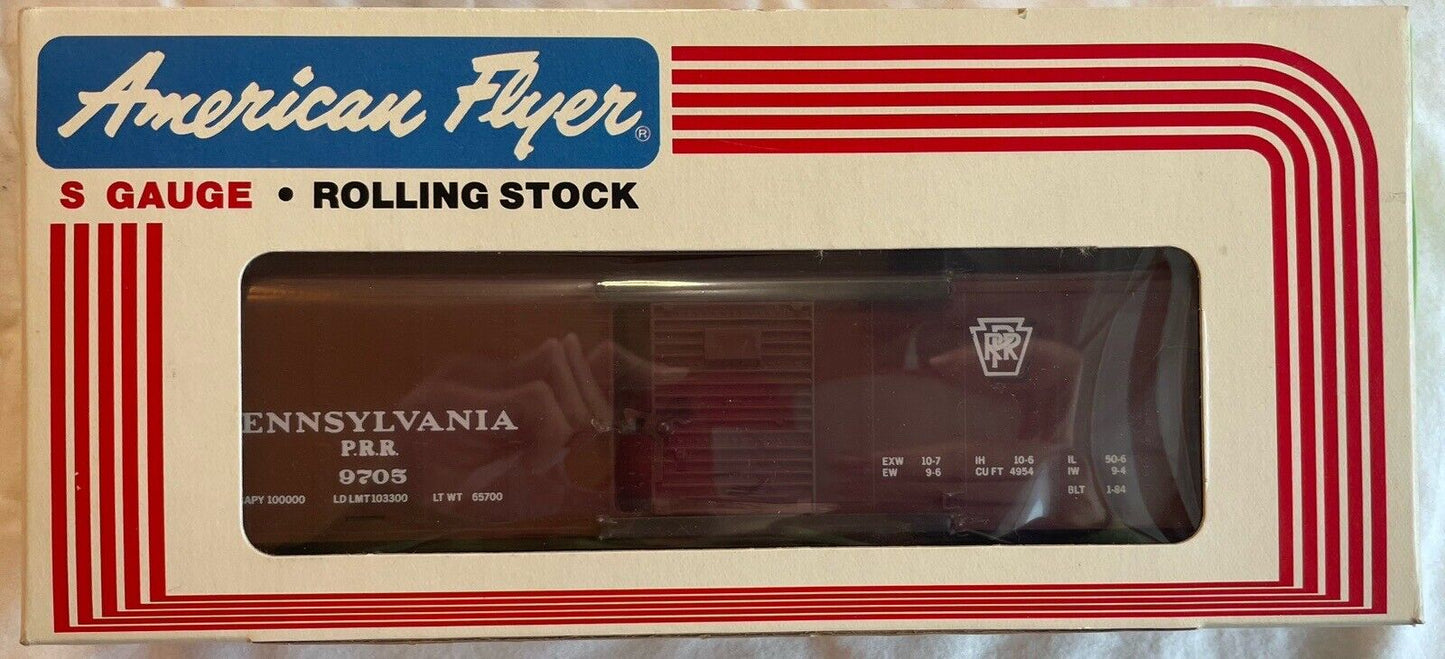🚂 S Gauge American Flyer 4-9705 Pennyslvania PRR Box Car C-10 MINT in OB
