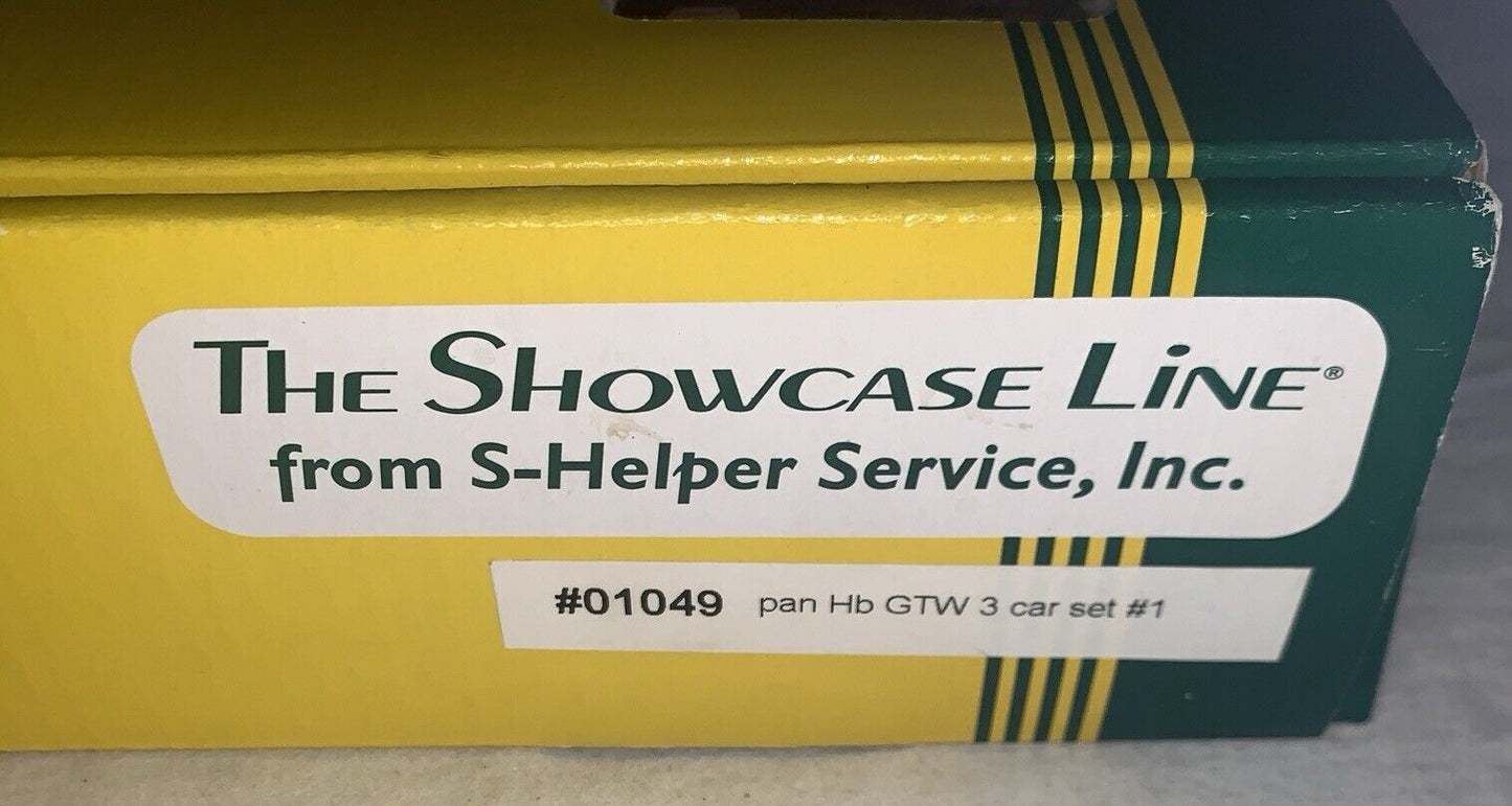 🚂 S Gauge S-Helper Service #01049 pan Hb GTW 3 Car Set #1 C-10 Brand New in OB!