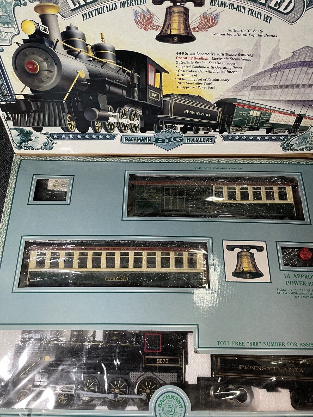 G Scale Liberty Bell Limited Bachmann Big Haulers 4-6-0 Steam Knuckle Coupler C7
