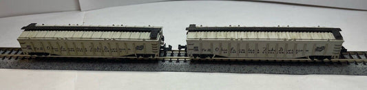 N Scale Set of 2 AHM 5299 Ohio Seamless Tube Division Covered Gondola #1908